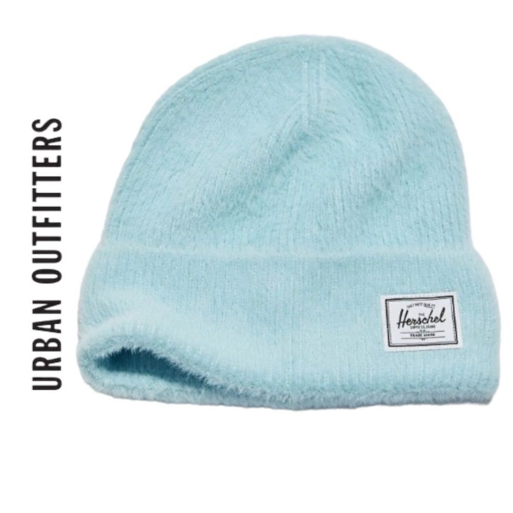 NEW Herschel Supply Co. Urban Outfitters Polson Faux Mohair Blue Beanie Cap Hat